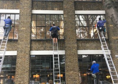 Window cleaners at work